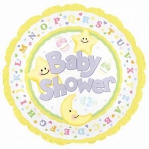 Foil Balloons |   Baby Shower Moon & Stars Round Foil – Non Inflated Balloons Foil Balloons