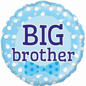 Foil Balloons |   Big Brother Blue Bowtie Balloons Foil Balloons