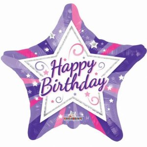 Foil Balloons |   Birthday Colours 18" Star – Non Inflated Balloons Foil Balloons