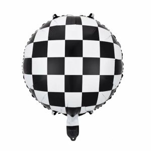 Foil Balloons |   Black & White Checkered Foil Balloon Balloons Foil Balloons