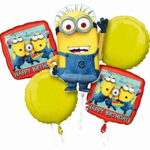 Foil Balloons |   Bouquet Despicable Me Happy Birthday Balloon Bouquets Balloon Bouquets