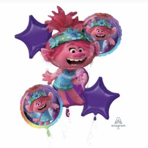 Foil Balloons |   Bouquet Trolls World Tour P75 Balloon Bouquets Balloon Bouquets