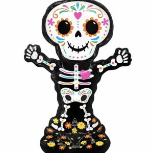 Foil Balloons |   Ci: Airloonz Day Of The Dead Standing Skeleton P70 Balloons Foil Balloons