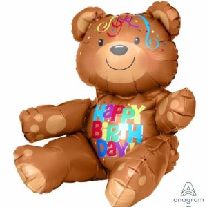 Foil Balloons |   Ci: Multi-Balloon Happy Birthday Bear A75 Balloons Foil Balloons