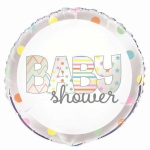 Foil Balloons |   Colourful Baby Shower 45Cm (18") Foil Balloons – Non Inflated Balloons Foil Balloons