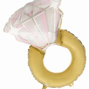 Foil Balloons |   Diamond Ring Shape 81.2Cm (32") Foil Balloon Balloons Foil Balloons