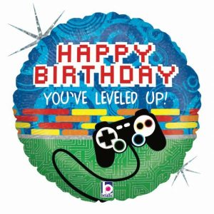 Foil Balloons |   Game Controller Birthday 18" Round Balloons Foil Balloons