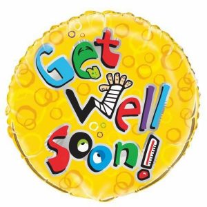 Foil Balloons |   Get Well Soon Humor 45Cm (18") Foil Balloon – Non Inflated Balloons Foil Balloons