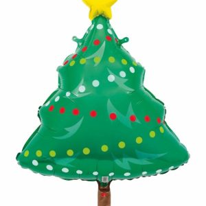 Foil Balloons |   Giant Christmas Tree 54.4Cm (23") Foil Balloon Balloons Foil Balloons