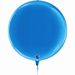 Foil Balloons |   Globe 4D Blue 15" Balloons Foil Balloons