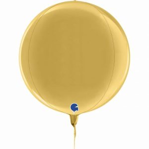 Foil Balloons |   Globe 4D Gold 5 11" Shape Balloons Foil Balloons