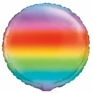 Foil Balloons |   Gradient Rainbow Round 45Cm (18") Foil Balloon – Non Inflated Balloons Foil Balloons