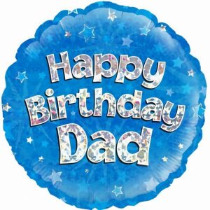 Foil Balloons |   Happy Birthday Dad Blue – Non Inflated Balloons Foil Balloons