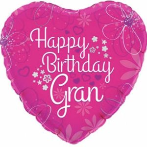 Foil Balloons |   Happy Birthday Gran 18Inch Balloons Foil Balloons