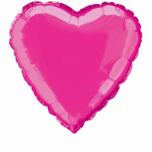 Foil Balloons |   Hot Pink Heart 45Cm (18") Foil Balloon Packaged – Non Inflated Balloons Foil Balloons