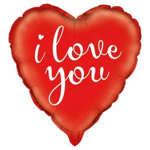 Foil Balloons |   I Love You 45Cm (18") Foil Balloon – Non Inflated Balloons Foil Balloons