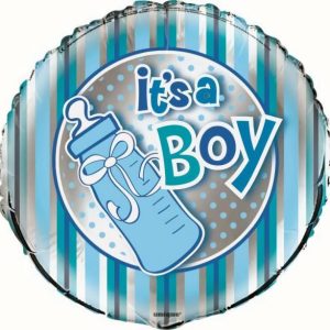 Foil Balloons |   It’s A Boy Bottle 45Cm (18") Foil Balloon – Non Inflated Balloons Foil Balloons