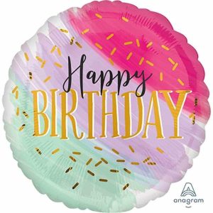 Foil Balloons |   Jumbo Hx Happy Birthday Water Colour P32 Balloons Foil Balloons