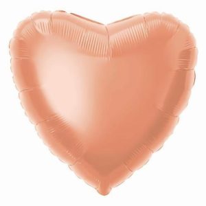 Foil Balloons |   Light Orange Heart 45.7Cm (18") Foil Balloon – Non Inflated Balloons Foil Balloons