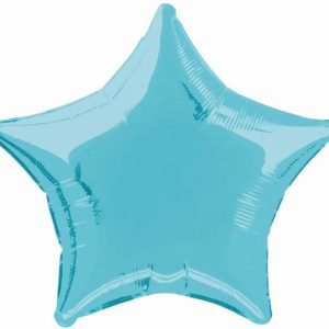 Foil Balloons |   Light Teal Star 50.8Cm (20") Foil Balloon – Non Inflated Balloons Foil Balloons