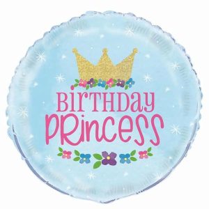 Foil Balloons |   Magical Princess "Birthday Princess" 45Cm (18") Foil Balloon – Non Inflated Balloons Foil Balloons