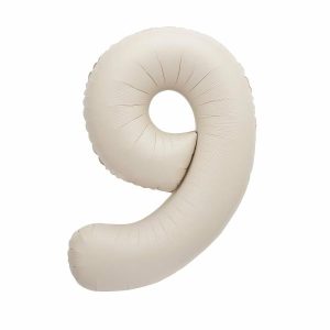 Foil Balloons |   Matte Nude "9" Numeral Foil Balloon 86Cm (34") Balloons Foil Balloons