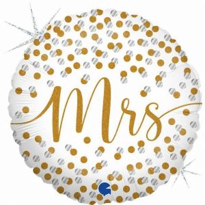 Foil Balloons |   Mrs Confetti Holographic 18 Balloons Foil Balloons