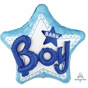 Foil Balloons |   Multi-Balloon Celebrate Baby Boy P75 Balloons Foil Balloons