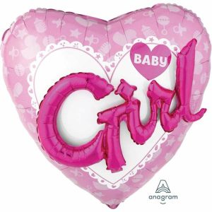 Foil Balloons |   Multi-Balloon Celebrate Baby Girl P75 Balloons Foil Balloons