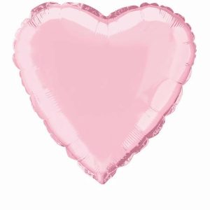 Foil Balloons |   Pastel Pink Heart 45Cm (18") Foil Balloon – Non Inflated Balloons Foil Balloons