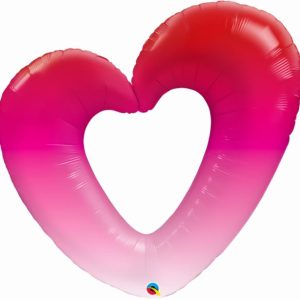 Foil Balloons |   Pink Ombre Heart Balloons Foil Balloons