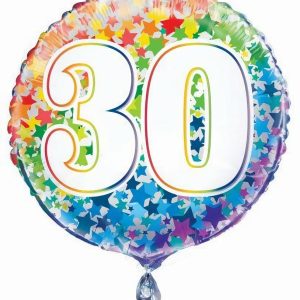 Foil Balloons |   Rainbow Stars "30" 45Cm (18") Foil Balloon – Non Inflated Balloons Foil Balloons