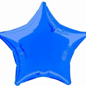 Foil Balloons |   Royal Blue Star 50.8Cm (20") Foil Balloon – Non Inflated Balloons Foil Balloons