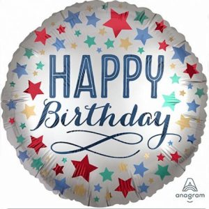 Foil Balloons |   Satin Xl Happy Birthday Satin With Stars – Non Inflated Balloons Foil Balloons