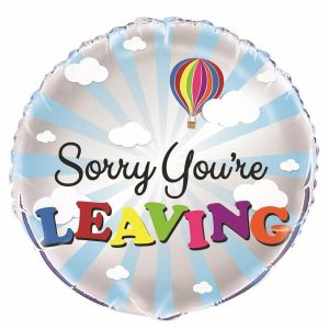 Foil Balloons |   Sorry You’Re Leaving 45Cm (18") Foil Balloon Balloons Foil Balloons