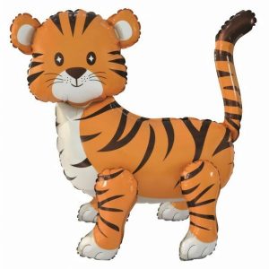 Foil Balloons |   Standing Air Filled Tiger (56X58X30Cm) Shape P1 Balloons Foil Balloons