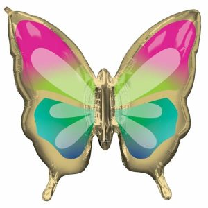 Foil Balloons |   Supershape Beautiful Tropical Butterfly P35 Balloons Foil Balloons