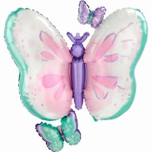 Foil Balloons |   Supershape Flutters Butterfly P35 Balloons Foil Balloons