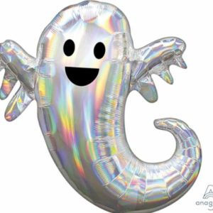 Foil Balloons |   Supershape Iridescent Holographic Ghost P40 Balloons Foil Balloons