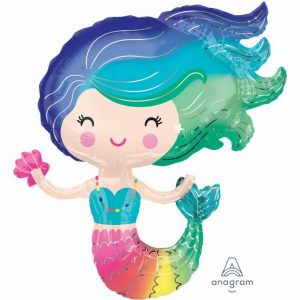 Foil Balloons |   Supershape Xl Colourful Mermaid P35 Balloons Foil Balloons