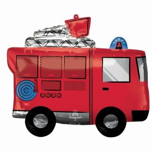 Foil Balloons |   Supershape Xl Fire Truck P35 Balloons Foil Balloons