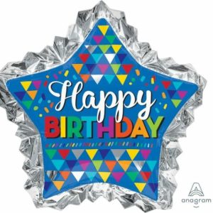 Foil Balloons |   Supershape Xl Happy Birthday Primary Sketchy Patterns P35 Balloons Foil Balloons