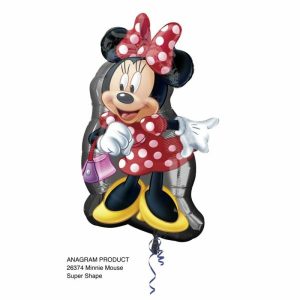 Foil Balloons |   Supershape Xl Minnie Full Body P38 Balloons Foil Balloons