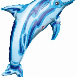 Foil Balloons |   Supershape Xl Ocean Blue Dolphin Balloons Foil Balloons