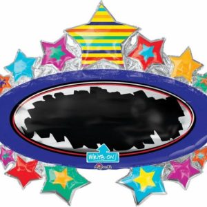 Foil Balloons |   Supershape Xl Write-On Bright Star Black Board Marquee Balloons Foil Balloons