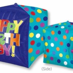 Foil Balloons |   Ultrashape Cubez Bright Happy Birthday G20 Balloons Foil Balloons