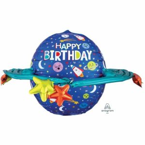 Foil Balloons |   Ultrashape Happy Birthday Colourful Galaxy P60 Balloons Foil Balloons