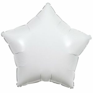 Foil Balloons |   White Star 45Cm (18") Foil Balloon Bulk – Non Inflated Balloons Foil Balloons