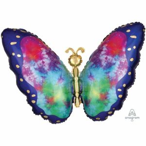 Foil Balloons |   Xl Tie-Dye Butterfly S50 Balloons Foil Balloons