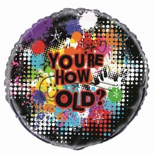 Foil Balloons |   You’Re How Old? 18" 45.7Cm Round Foil Balloon – Non Inflated Balloons Foil Balloons